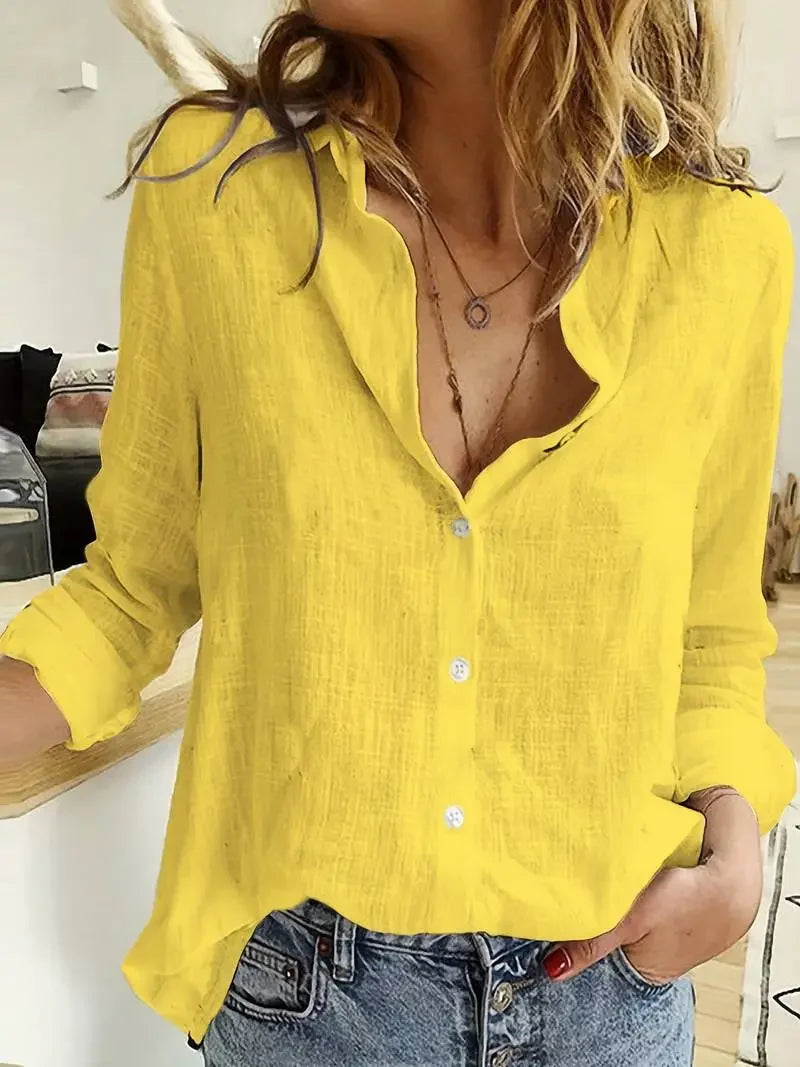 Trendy Linen Button-Up Shirts