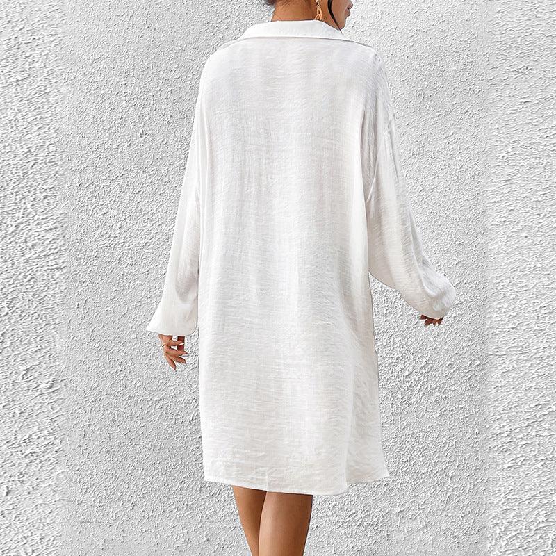 Tencel Slub Cotton Long-sleeved Shirt For Women CJDROPSHIPPING