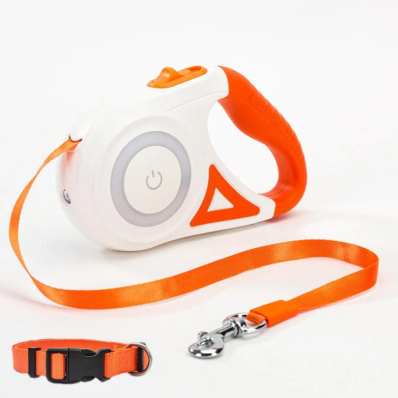 Dog Leash Retractable Leash And Dog Collar Spotlight Automatic Pet Dog Cat Traction Rope For Small Medium Dogs Pet Product CJDROPSHIPPING