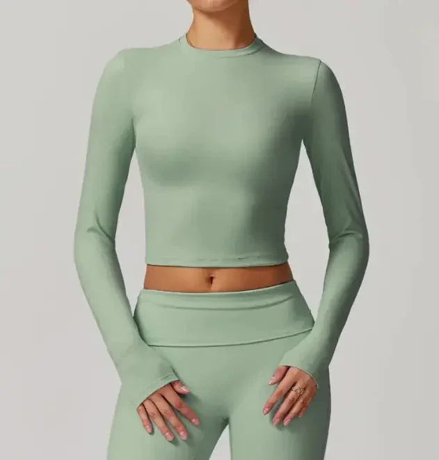 Slim Fit Long Sleeve Yoga Wear ZENDROP