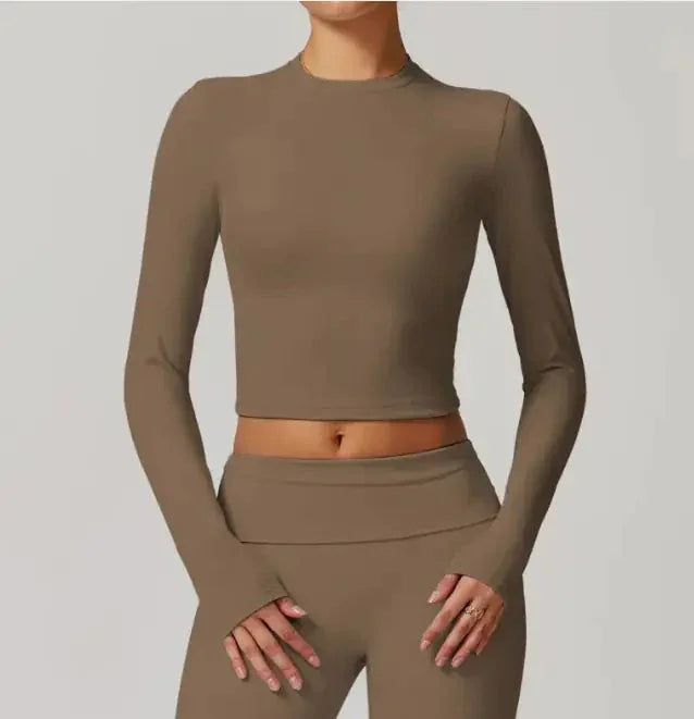 Slim Fit Long Sleeve Yoga Wear ZENDROP