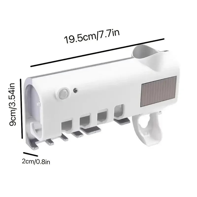Toothbrush UV Sterilizer with Wall Mounted Holder (1pc) ZENDROP