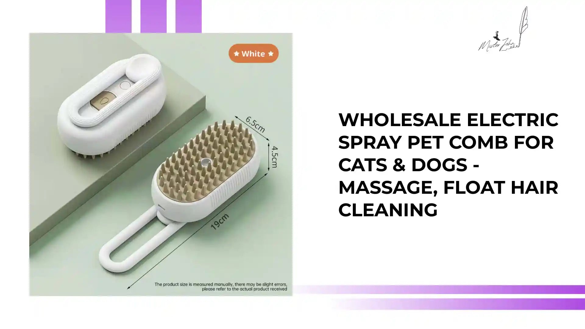 Wholesale Electric Spray Pet Comb for Cats & Dogs - Massage, Float Hair Cleaning by@Outfy