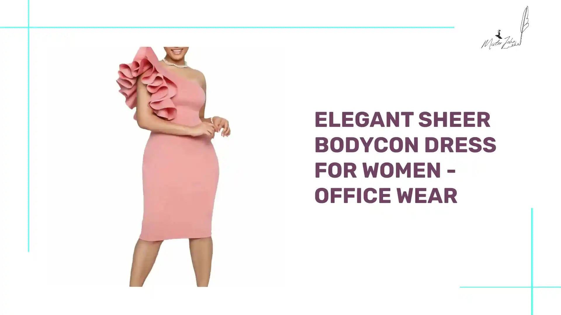 Elegant Sheer Bodycon Dress for Women - Office Wear by@Outfy