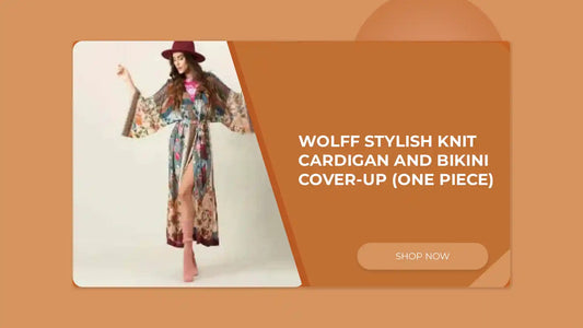 WOLFF Stylish Knit Cardigan and Bikini Cover-Up (One Piece) by@Outfy