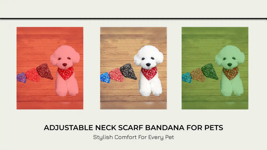 Adjustable Neck Scarf Bandana for Pets by@Outfy