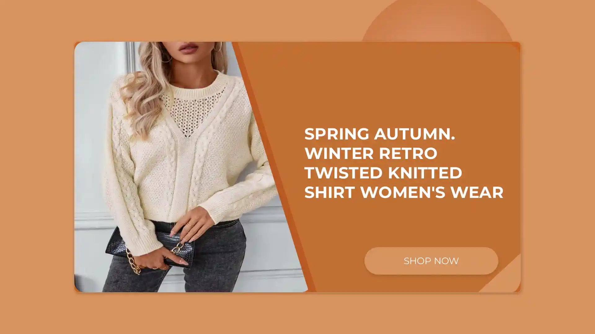 Spring Autumn. Winter Retro Twisted Knitted Shirt Women's Wear by@Outfy