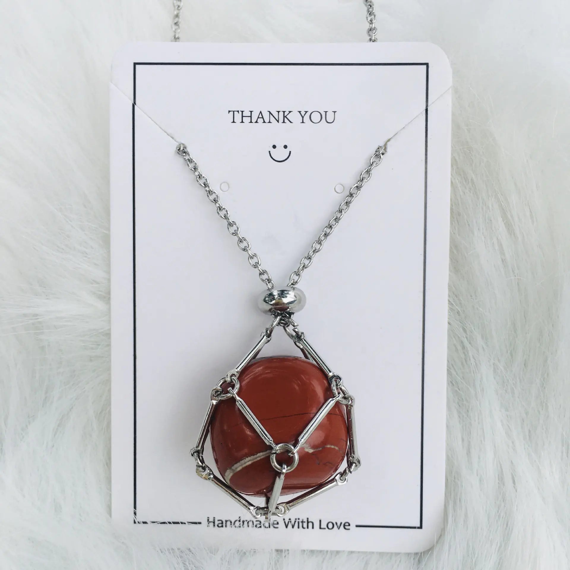 Crystal Raw Stone Pendant Necklace ZENDROP
