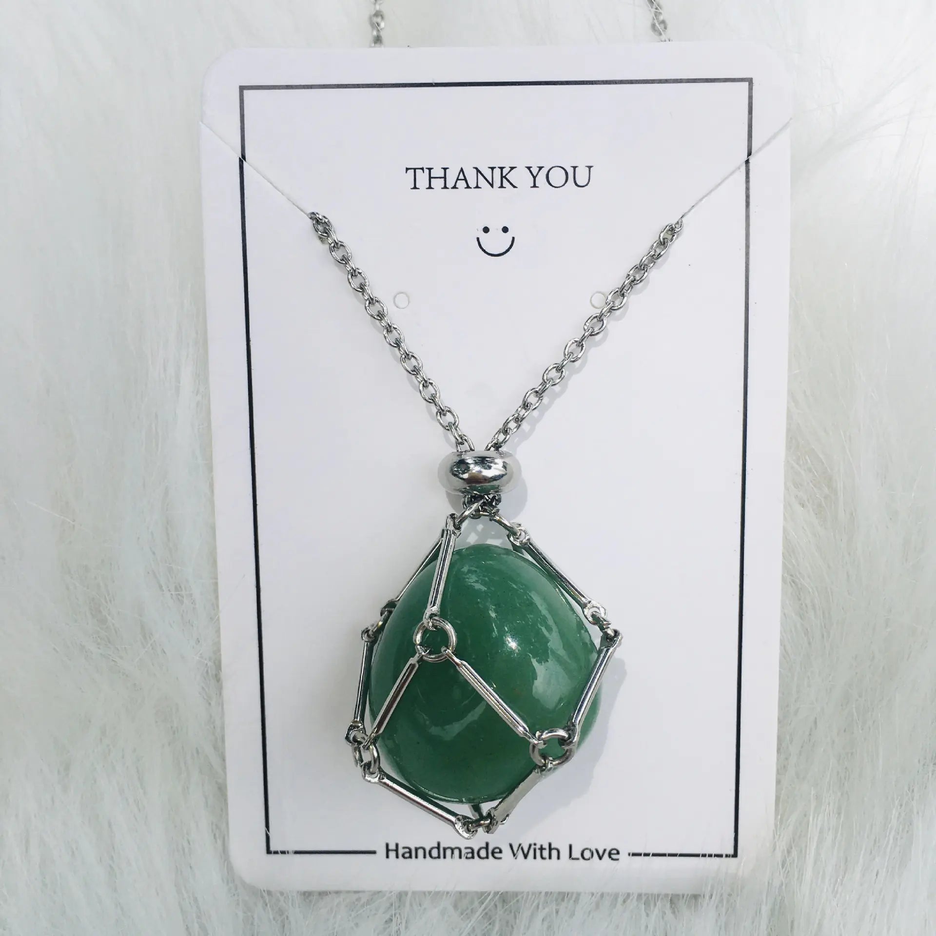 Crystal Raw Stone Pendant Necklace ZENDROP