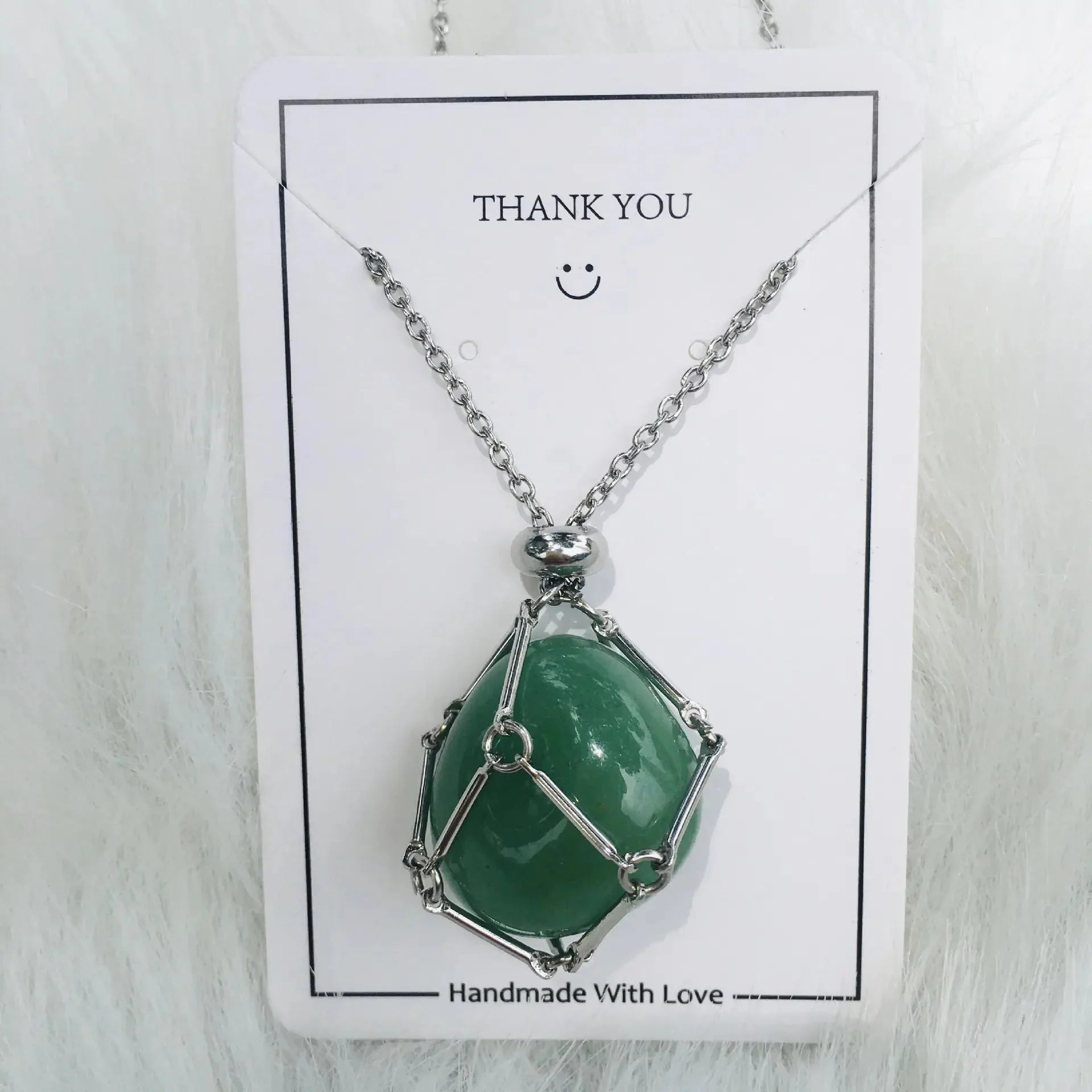 Crystal Raw Stone Pendant Necklace ZENDROP