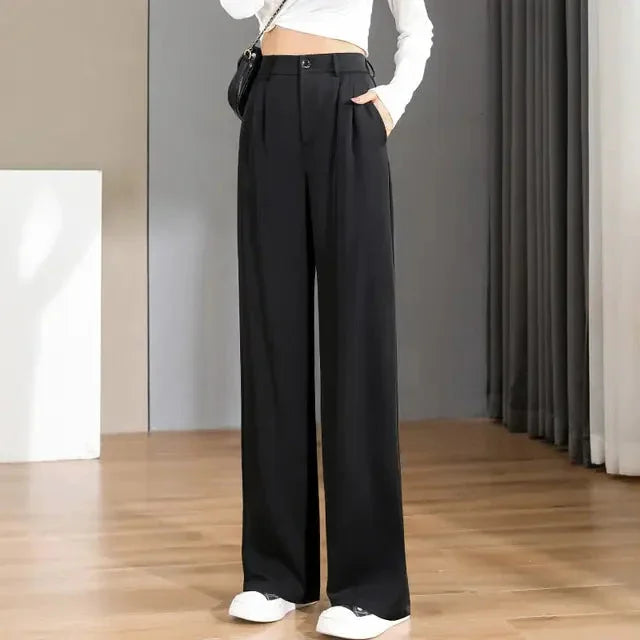Women Chic Office Wear Straight Pants ZENDROP