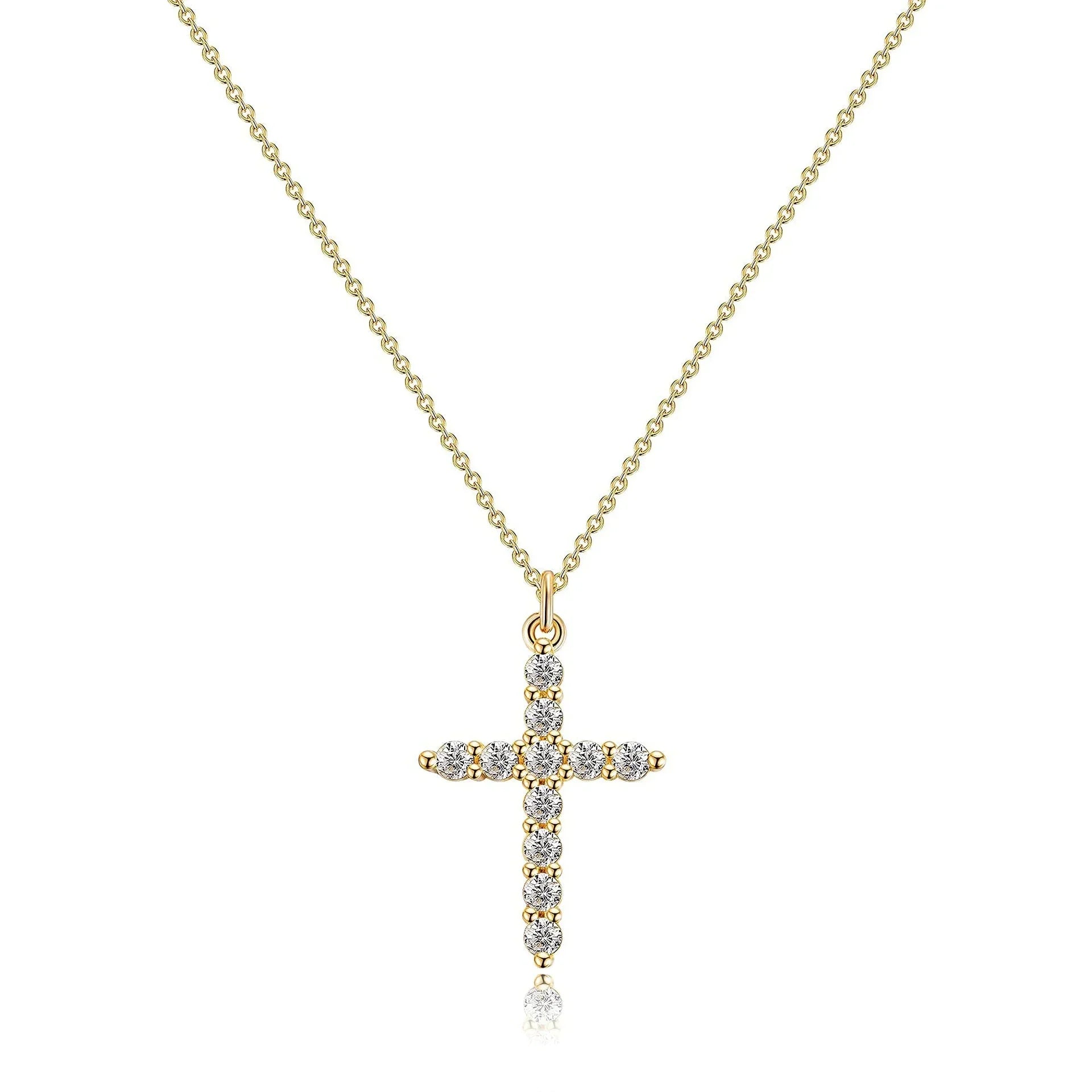 Rotatable Cross Crown Necklace ZENDROP