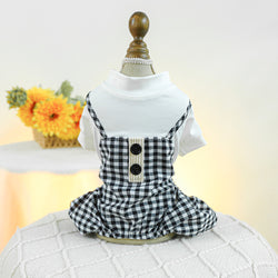 Fashion Personalized Pet Dog Plaid Overalls