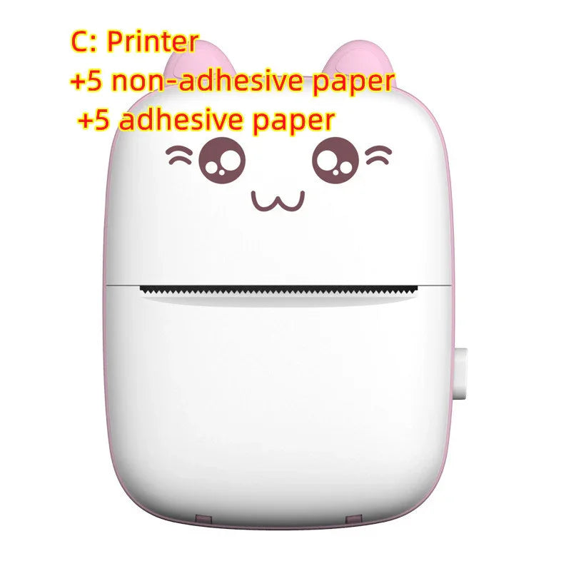 Mini Printer Portable Mini Bluetooth WiFi New Wrong Printer Mobile Phone Photo Title Note Hot Print Pocket Student Error Label Printer - Johns Direct