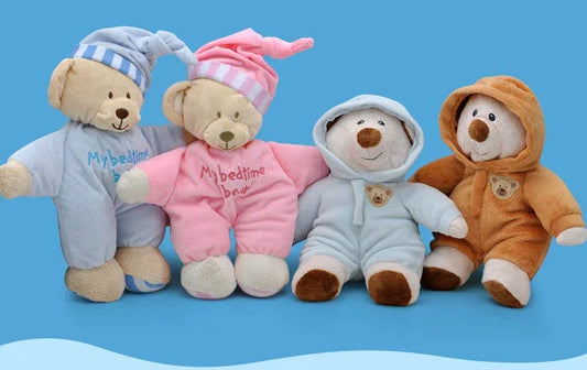 Children's plush dolls, infants, sleeping, soothing teddy bears, cartoon animal dolls CJDROPSHIPPING