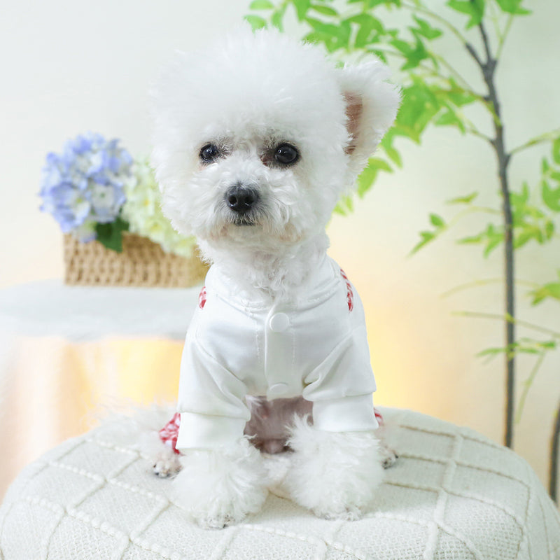 Fashion Personalized Pet Dog Plaid Overalls