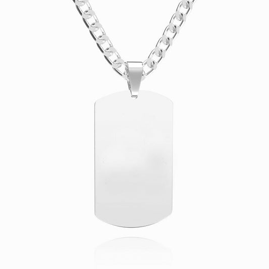 Personalized necklace with stainless-steel text color image carving photo carving pendant