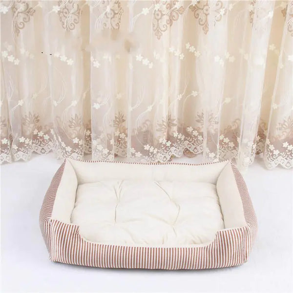 Striped Pet Bed for Medium to Large Dogs and Cats