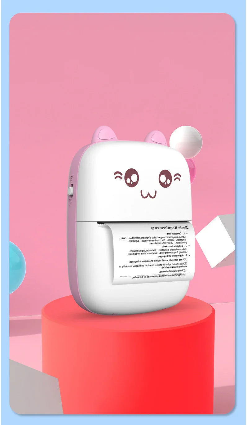 Mini Printer Portable Mini Bluetooth WiFi New Wrong Printer Mobile Phone Photo Title Note Hot Print Pocket Student Error Label Printer - Johns Direct