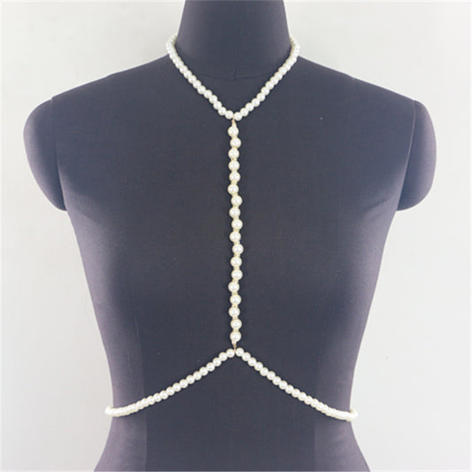 European and American accessories simple, fashionable, rough, pure white pearl chain necklaces, clothing accessories