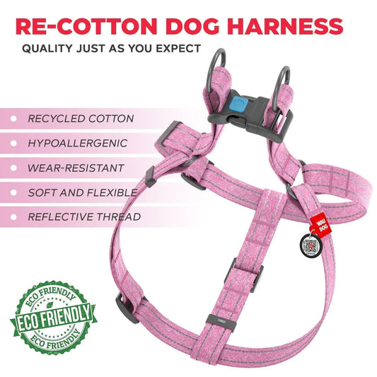 Eco-Friendly Pink Cotton Small Dog Harness