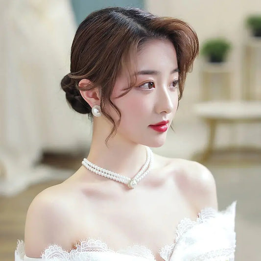 Chic French Bridal Pearl Set