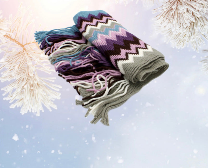 Stunning Multi coloured curvy stripes Unisex Scarves