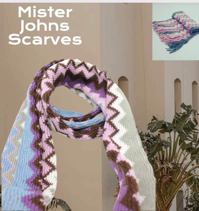 Stunning Multi coloured curvy stripes Unisex Scarves