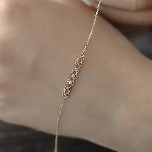 Sterling Silver Bracelet for Unique Female Style ZENDROP