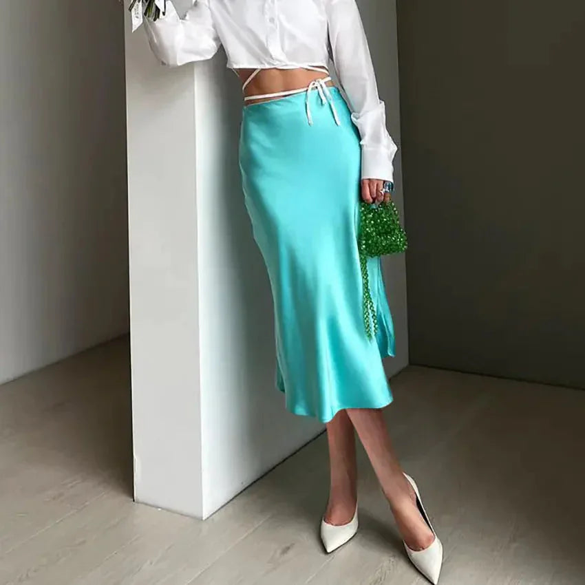 High-Waist A-Line Skirt ZENDROP