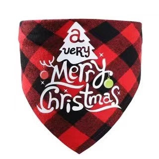 Fashion Pet Dog Christmas Saliva Towel