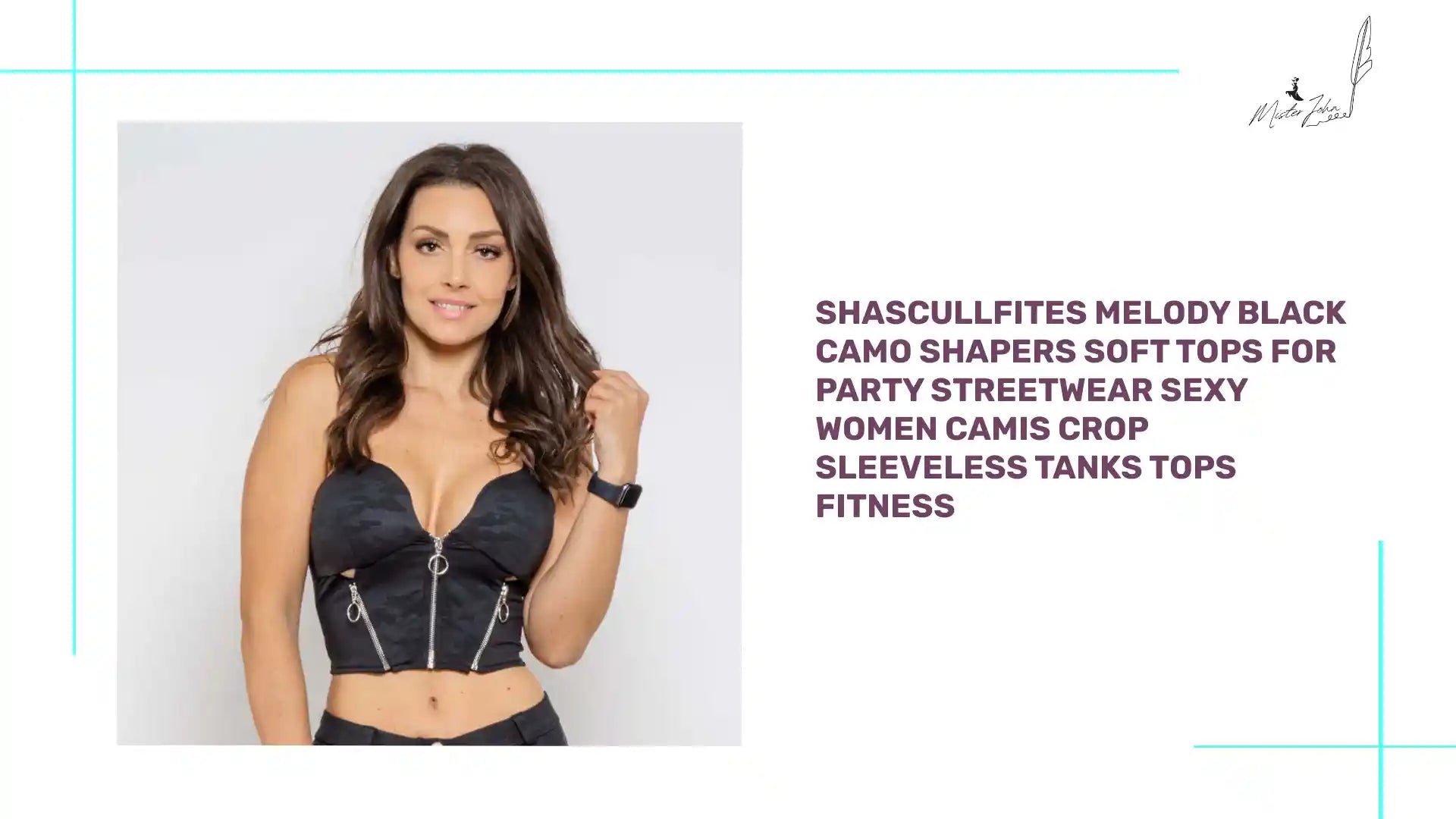 Shascullfites Melody Black Camo Shapers Soft Tops For Party Streetwear Sexy Women Camis Crop Sleeveless Tanks Tops Fitness by@Outfy