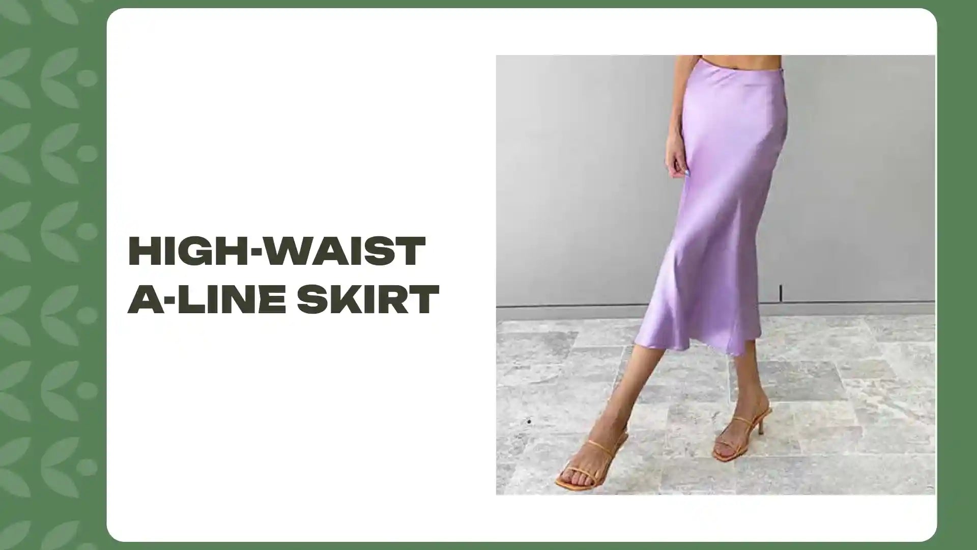High-Waist A-Line Skirt by@Outfy