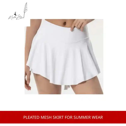 Pleated Mesh Skirt for Summer Wear by@Outfy