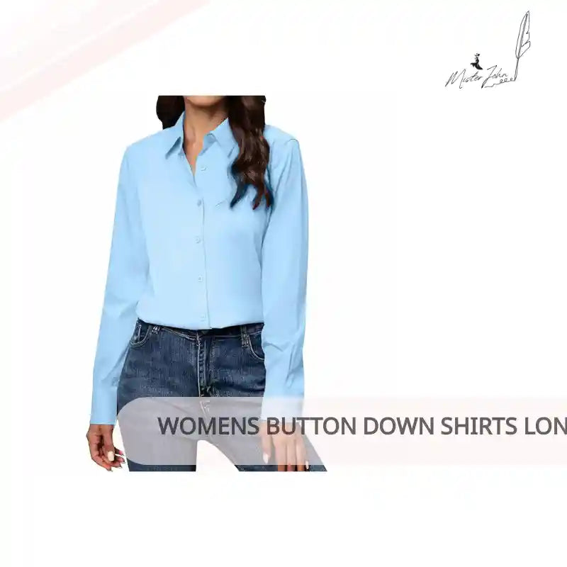 Womens Button Down Shirts Long Sleeve Dress Shirts in all sizes by@Outfy
